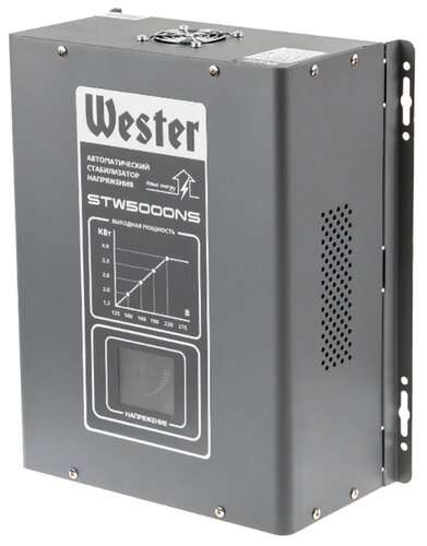 Стабилизатор напряжения однофазный Wester STW-5000NS (4 кВт) - фото 1