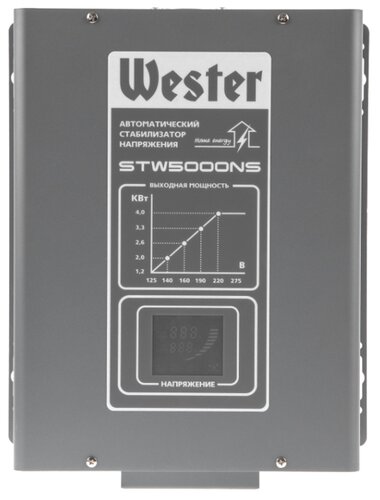 Стабилизатор напряжения однофазный Wester STW-5000NS (4 кВт) - фото 2