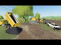 Видео - Farmer destroys road after falling asleep | Farming Simulator 19 construction