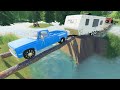 Видео - Rescuing campers from a flooded campsite | Building log bridge | Farming Simulator 19 camping