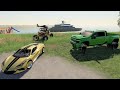 Видео - Millionaire plays with expensive cars on private beach | Farming Simulator 19