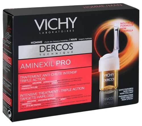 Vichy DERCOS AMINEXIL INTENSIVE 5, средство против выпадения волос для мужчин - фото 1