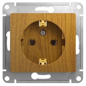 Розетка Schneider Electric GLOSSA GSL000543,16А, с заземлением, дерево - фото 1