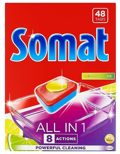 Somat All in 1 таблетки (лимон и лайм) для посудомоечной машины - фото 2