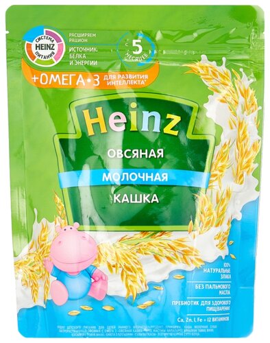 Каша Heinz молочная овсяная (с 5 месяцев) 200 г - фото 1