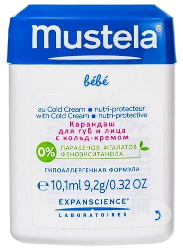 Mustela Карандаш для губ и лица с кольд-кремом - фото 1