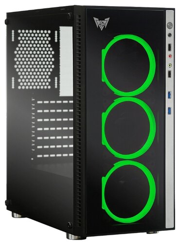 Компьютерный корпус CROWN CM-GS10RGB 600W Black - фото 1