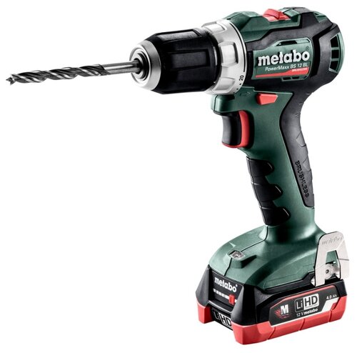 Аккумуляторная дрель-шуруповерт Metabo PowerMaxx BS 12 BL 4.0Ач х2 LiHD кейс 45 Н·м - фото 1