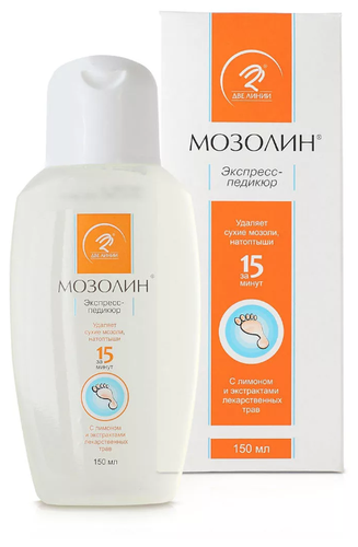 Мозолин Косметическое средство для удаления сухих мозолей и натоптышей Экспресс-педикюр - фото 1