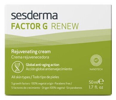 SesDerma Factor G Renew Rejuvenating cream Регенерирующий крем от морщин на лице - фото 2