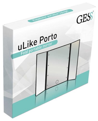 Зеркало косметическое карманное GESS uLike Porto с подсветкой - фото 4