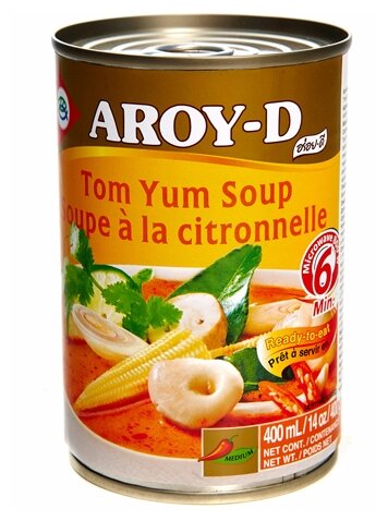 Суп Том Ям Aroy-D жестяная банка 400 г - фото 1