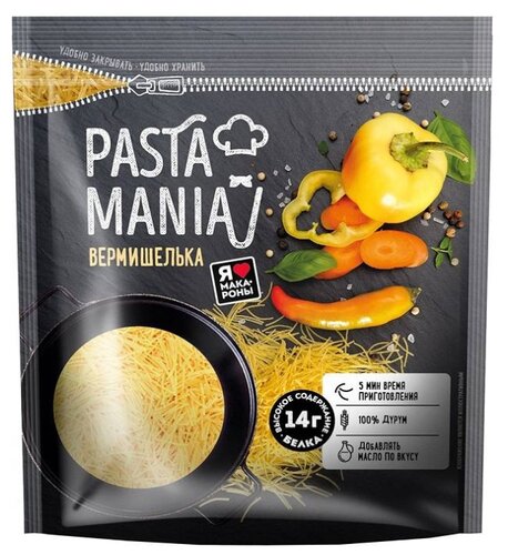 Pasta Mania Вермишель Вермишелька, 430 г - фото 1