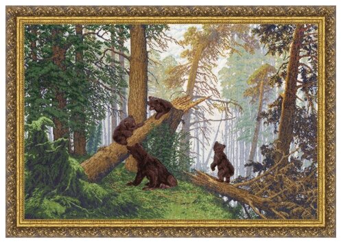 Золотое Руно Набор для вышивания Утро в сосновом лесу (Шишкин И.И.) 52,9 х 78,1 см (ПФ-008) - фото 1