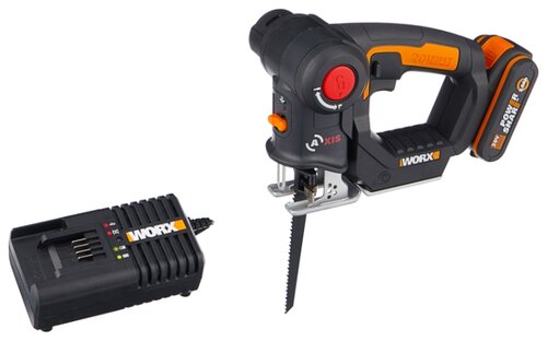 Электролобзик аккумуляторный Worx WX550 2.0Ач х1 кейс - фото 2
