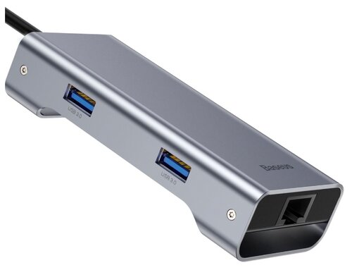 USB-концентратор Baseus Multi-functional HUB Type-C - 2xUSB/HDMI/Type-C/RJ45 (CATXF-0G), разъемов: 3 - фото 3