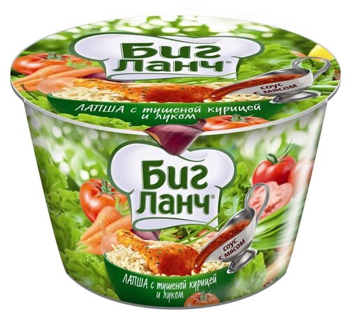 Биг Ланч Лапша с тушеной курицей и луком 90 г - фото 1