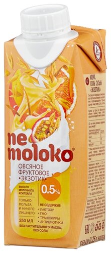 Овсяный напиток nemoloko Фруктовое экзотик 0.5%, 250 мл, 12 шт. - фото 2