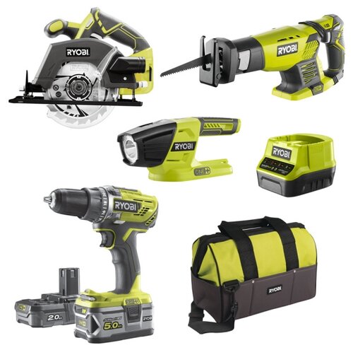 Набор аккумуляторного электроинструмента, кол-во: 4 шт. RYOBI R18CK4-252S - фото 1