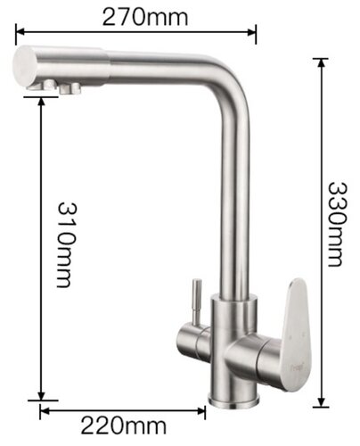 Однорычажный смеситель для кухни (мойки) Frap H48 F4348 - фото 3