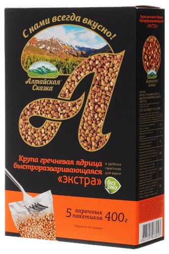 Гречневая крупа Алтайская сказка Ядрица Экстра 400 г - фото 1