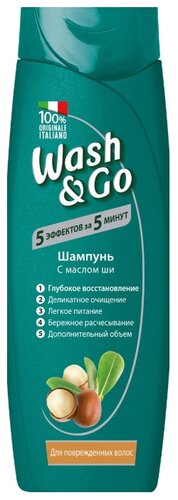 Wash & Go шампунь с маслом ши для поврежденных волос - фото 1