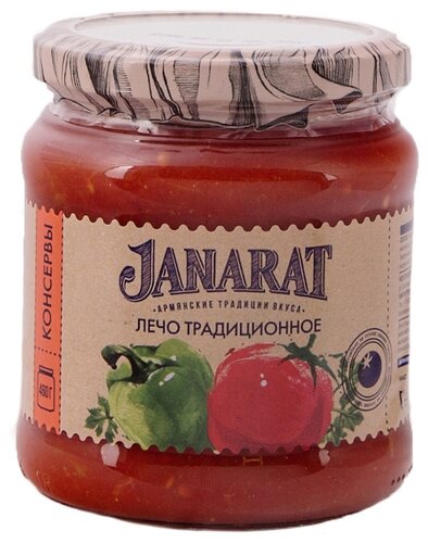 Лечо Традиционное Janarat стеклянная банка 460 г - фото 1