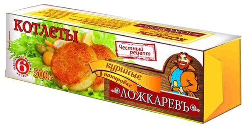 ЛОЖКАРЕВЪ Котлеты куриные в панировке - фото 1