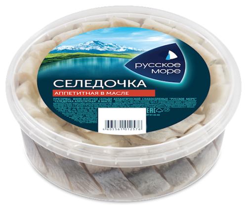 Русское Море Сельдь филе-кусочки Аппетитная в масле - фото 1
