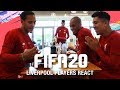 Видео - Liverpool players react to their FIFA 20 ratings | Van Dijk with Salah, Mane, Firmino and more