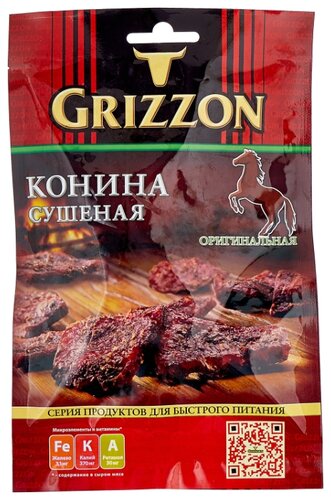 Сушеное мясо Grizzon конина 36 г - фото 1