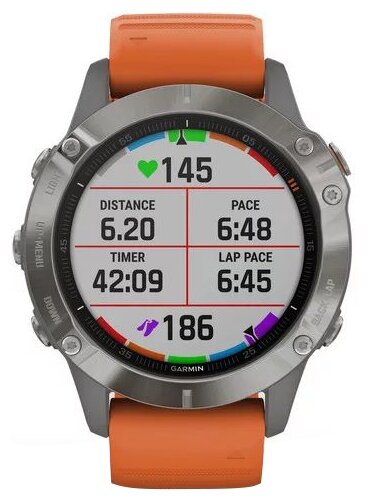 Часы Garmin Fenix 6 Sapphire титановый - фото 5