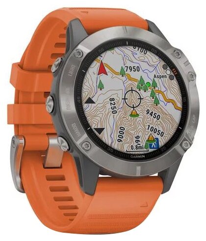 Часы Garmin Fenix 6 Sapphire титановый - фото 2