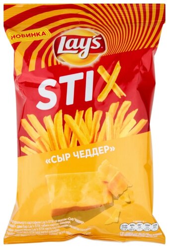 Чипсы Lay's картофельные Stix Сыр Чеддер - фото 1