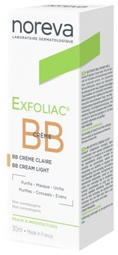 Noreva laboratories BB крем для проблемной кожи Exfoliac , 30 мл - фото 4