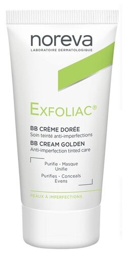 Noreva laboratories BB крем для проблемной кожи Exfoliac , 30 мл - фото 1