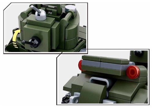 Конструктор SLUBAN WW2 M38-B0686 Танк - фото 4