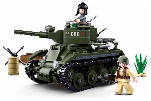 Конструктор SLUBAN WW2 M38-B0686 Танк - фото 2