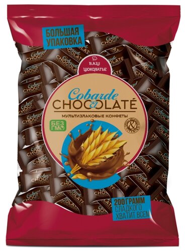 Конфеты Cobarde El Chocolate мультизлаковые с темной глазурью - фото 1
