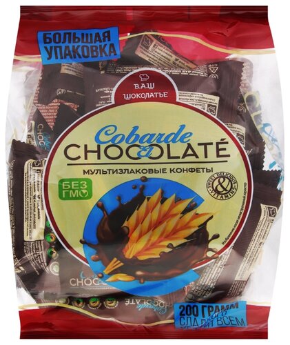 Конфеты Cobarde El Chocolate мультизлаковые с темной глазурью - фото 2