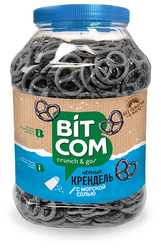 Крендель черный Bitcom с морской солью 460 г - фото 1