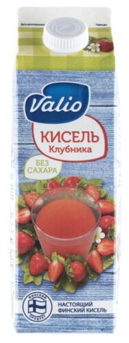 Кисель Valio Клубника без сахара 950 г - фото 1