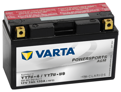Мото аккумулятор VARTA Powersports AGM (507 901 012) - фото 1