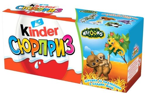 Шоколадное яйцо Kinder Сюрприз, серия Natoons, коробка - фото 2