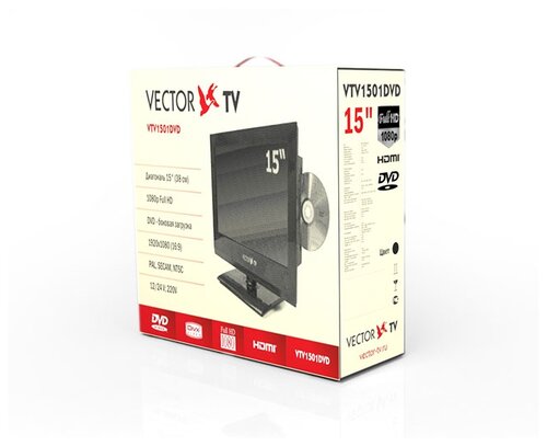 Автомобильный телевизор Vector-TV VTV-1501DVD - фото 2
