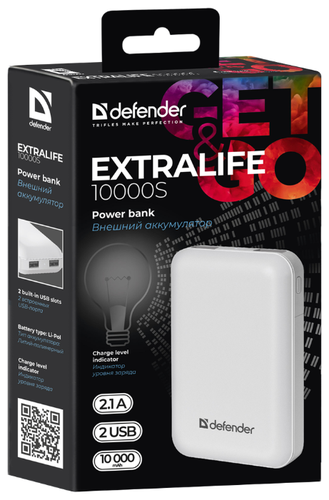 Аккумулятор Defender ExtraLife 10000S - фото 4