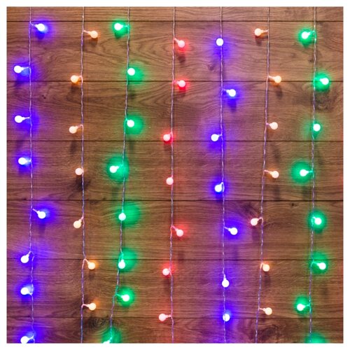 Гирлянда NEON-NIGHT Дождь, 144 LED, 150х150 см, шарики - фото 1
