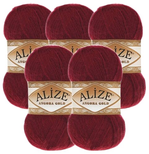 Пряжа Alize Angora Gold, 10 % шерсть, 10 % мохер, 80 % акрил, 100 г, 550 м, 5 шт. - фото 1