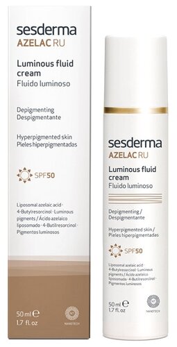 SesDerma Azelac RU Luminous fluid cream SPF50 флюид для сияния кожи лица - фото 1