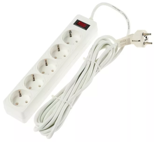 Сетевой фильтр SmartBuy SBSP-5(0)-W, 5 м - фото 2